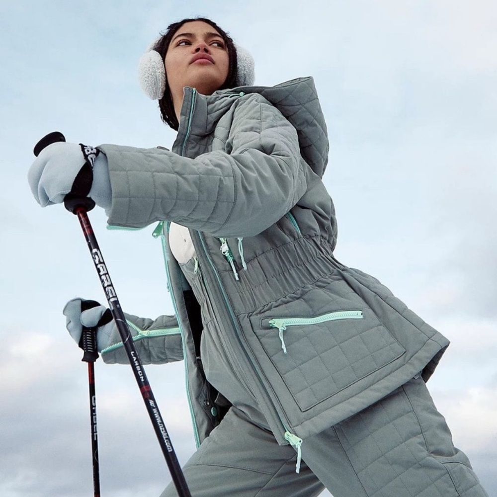NWT Free People All Prepped Ski Jacket Greyed Olive - Picture 1 of 12